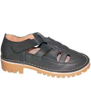 cage stitchdown cleated sole – ladies leather sandal