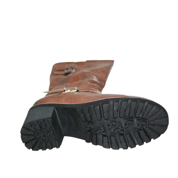 auto draft Sophisticated Heeled Long Boots for Women in Black and Camel